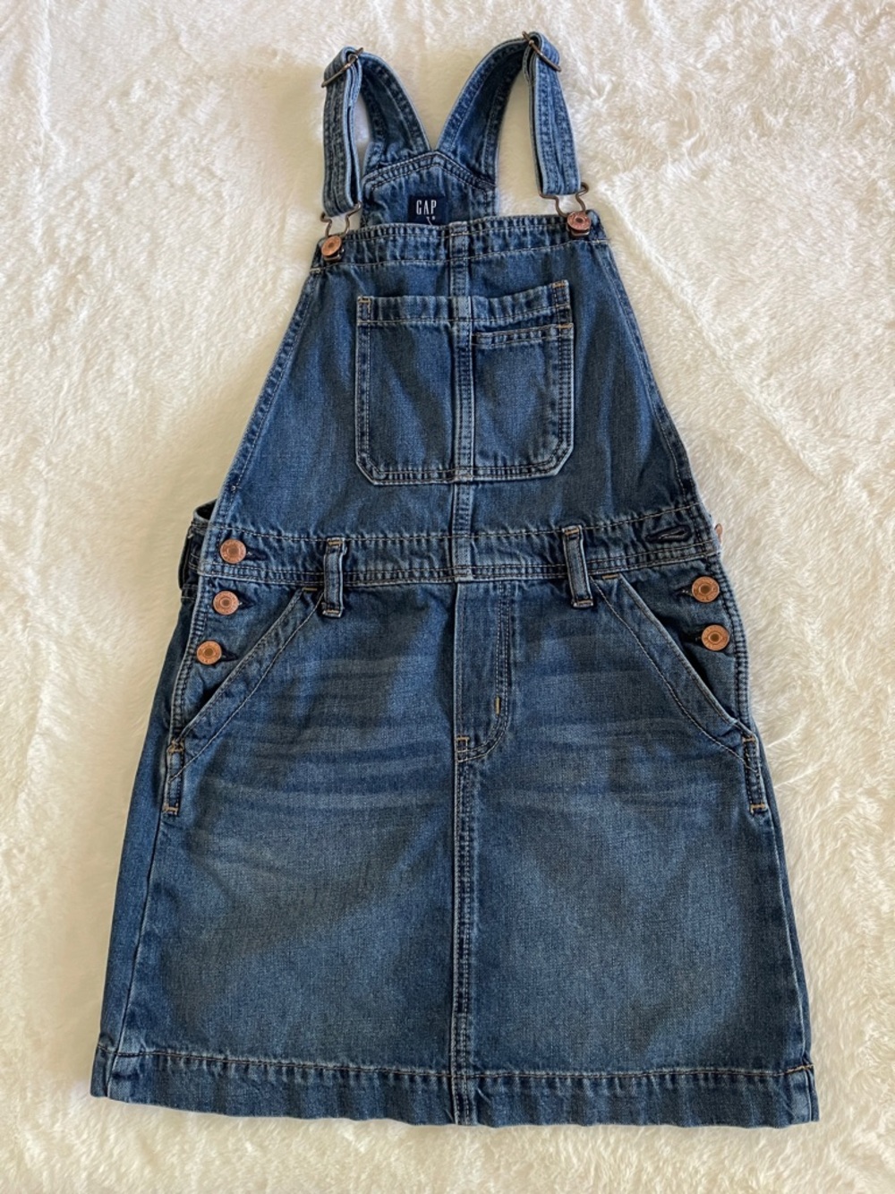 GAP Dark Blue Denim Overall Skirt  SZ 10  L